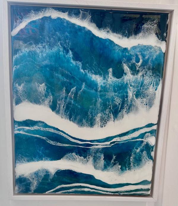 - a , wood Sculpture by Andrea Ganoczyova, measuring 51 x 41 cm (H x W) framed at 55 x 45 cm £295